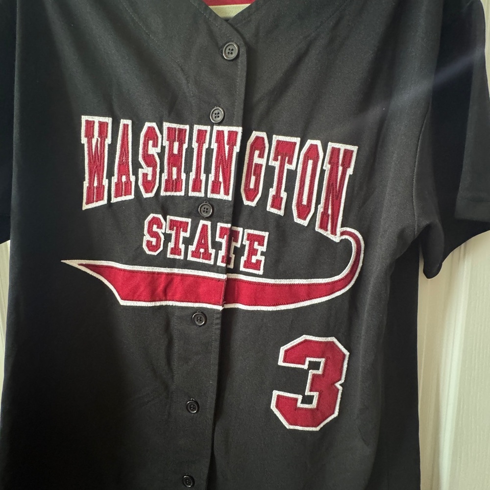 Washington State Black and Red Women's Jersey Medium